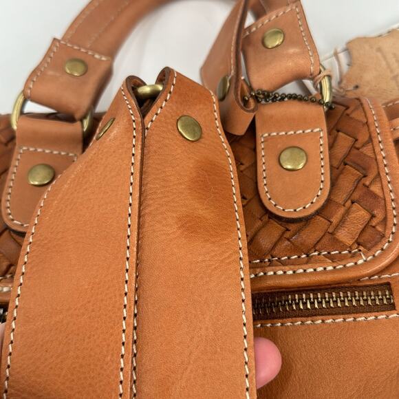 NWT Anonimo Fiorentino Vera Pelle Genuine Natural Leather drawstring Backpack main image 11